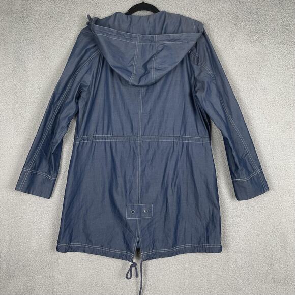 Nikki Jones Jacket Womens Medium Hooded Full Zip Parka Coat Drawstring - Picture 2 of 14